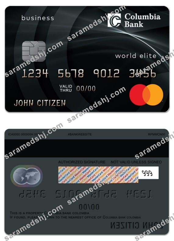USA Columbia Bank Mastercard Business Platinum